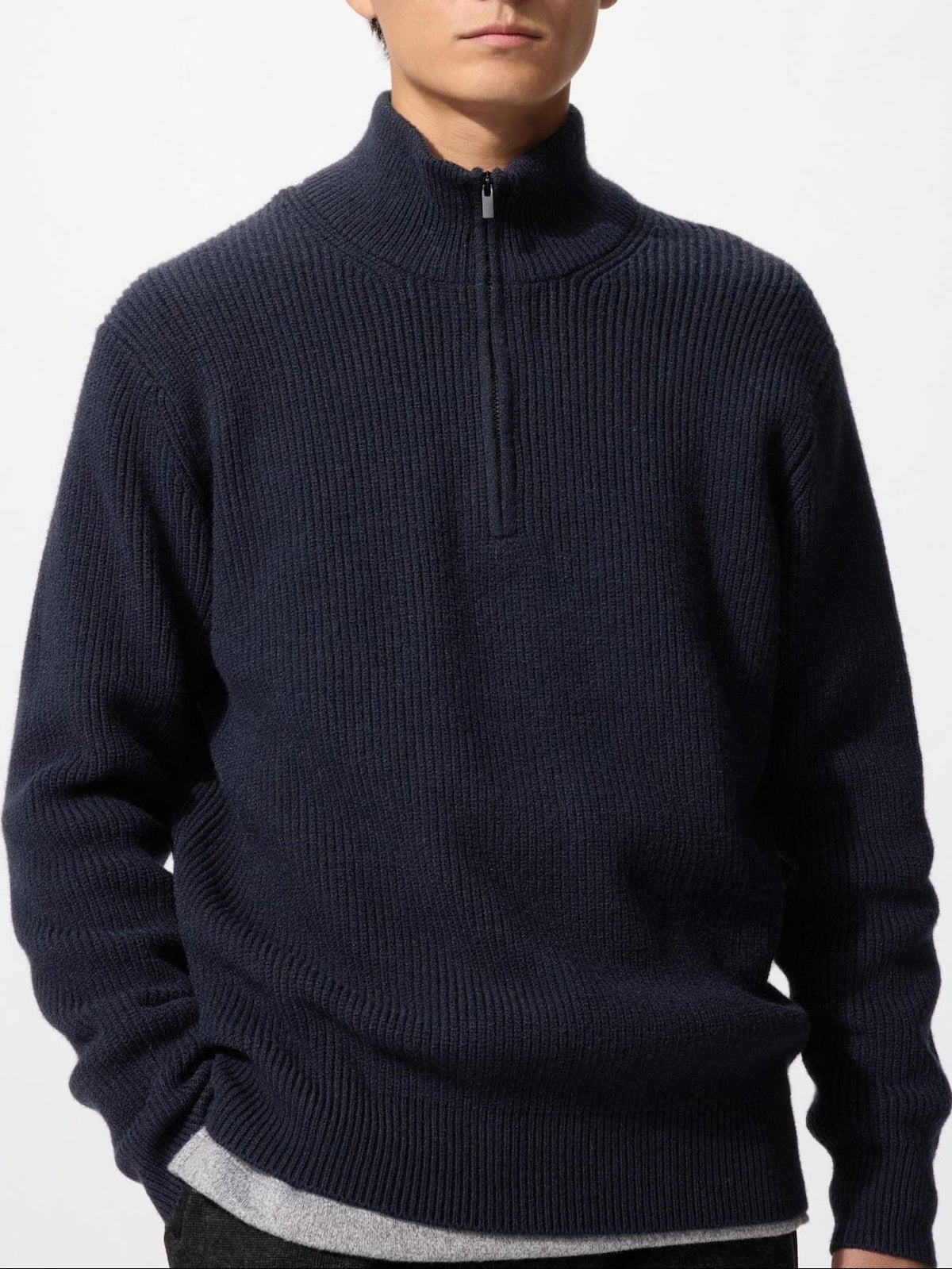 Uniqlo Souffle Yarn Half-Zip Sweater