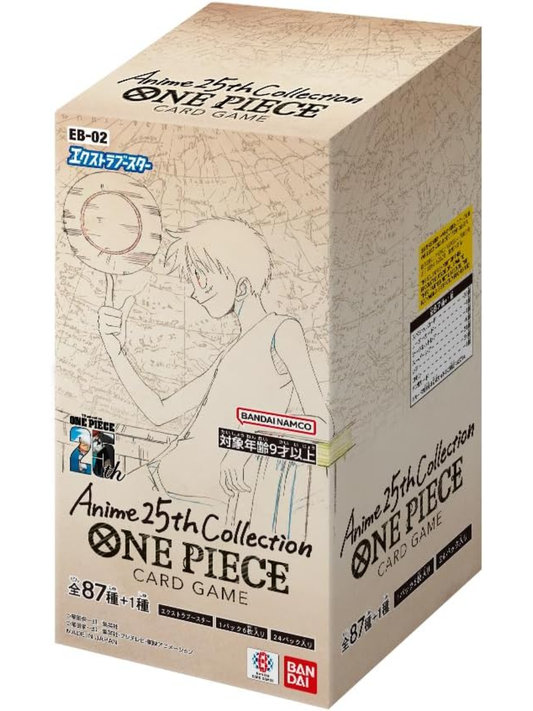 BANDAI ONE PIECE Card Game EB-02 Anime 25th Collection Extra Booster Box