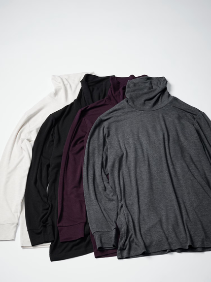 UNIQLO HeatTech Cashmere Blend Ultra Stretch Turtleneck Top 9-Sleeve