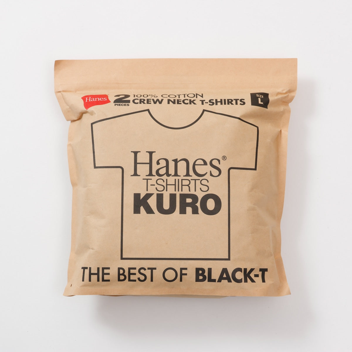 Hanes Men’s 2-Pack Crew Neck T-Shirts SHIRO & KURO HM1