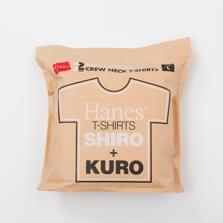 Hanes Men’s 2-Pack Crew Neck T-Shirts SHIRO & KURO HM1