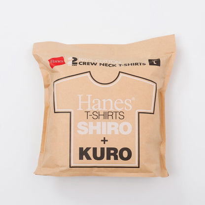 Hanes Men’s 2-Pack Crew Neck T-Shirts SHIRO & KURO HM1