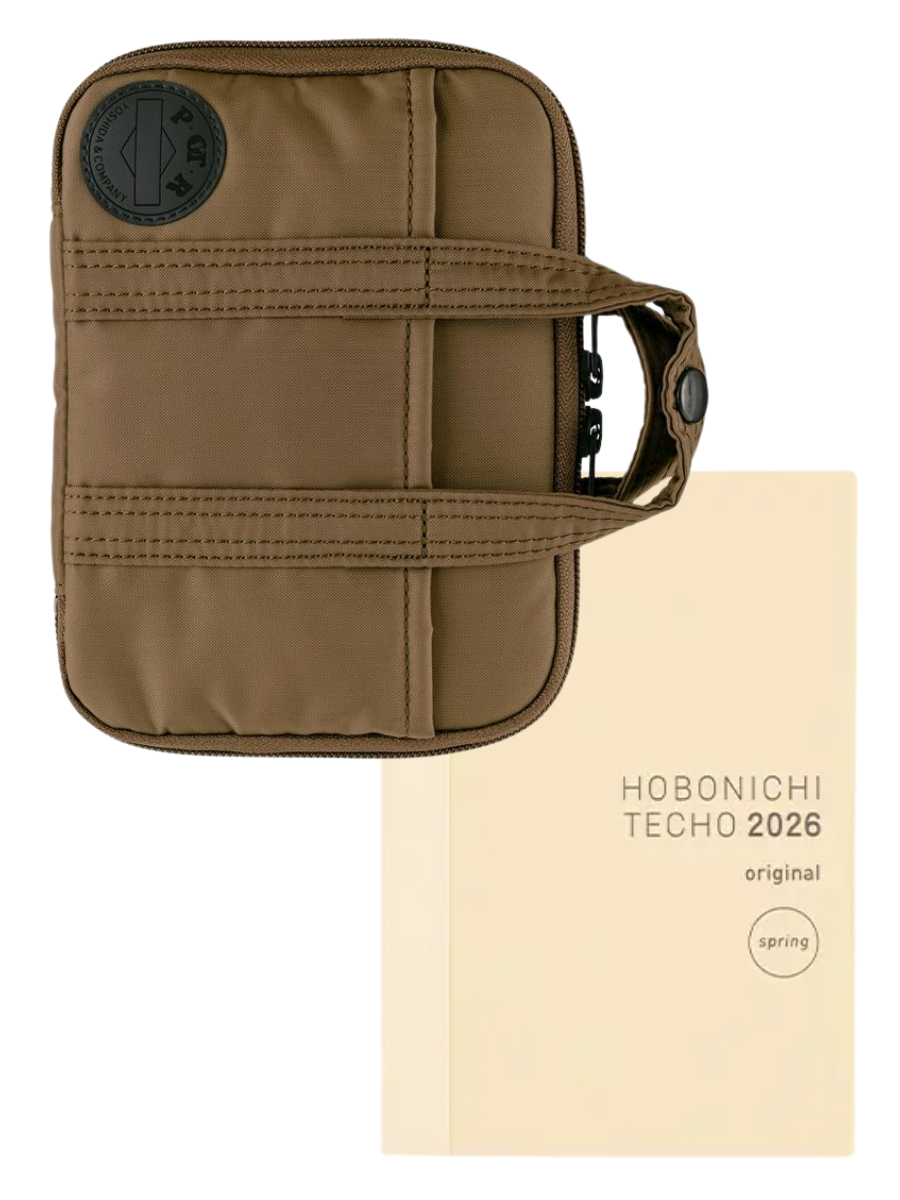 Hobonichi Techo 2026 A6 Original Planner Cover POTR Stroll Light Brown Nylon Organizer Cover