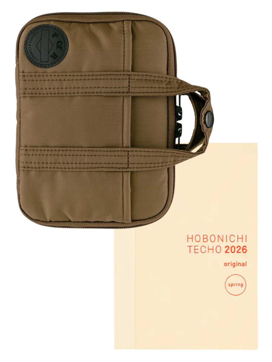 Hobonichi Techo 2026 A6 Original Planner Cover POTR Stroll Light Brown Nylon Organizer Cover