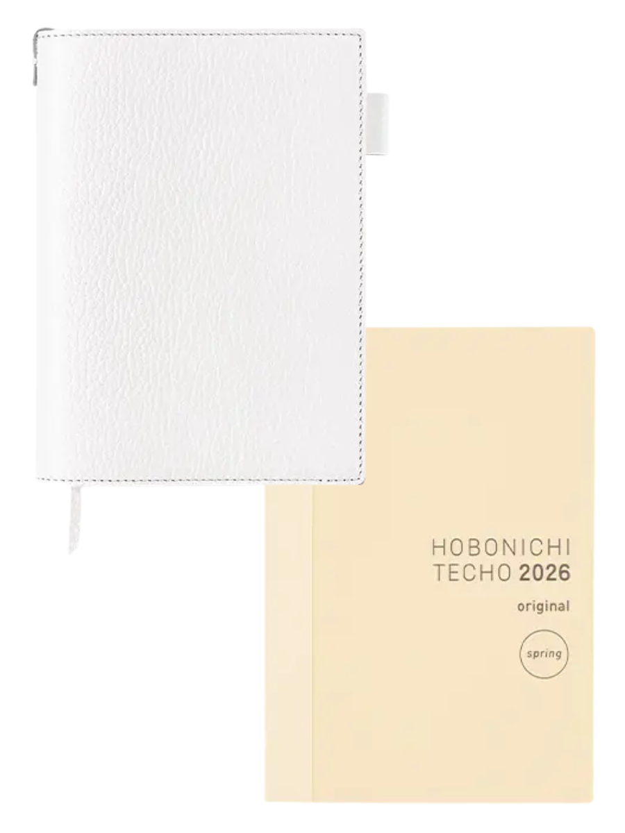 Hobonichi Techo 2026 A6 Original Planner Cover ARTS&SCIENCE Matte Shrink Leather White