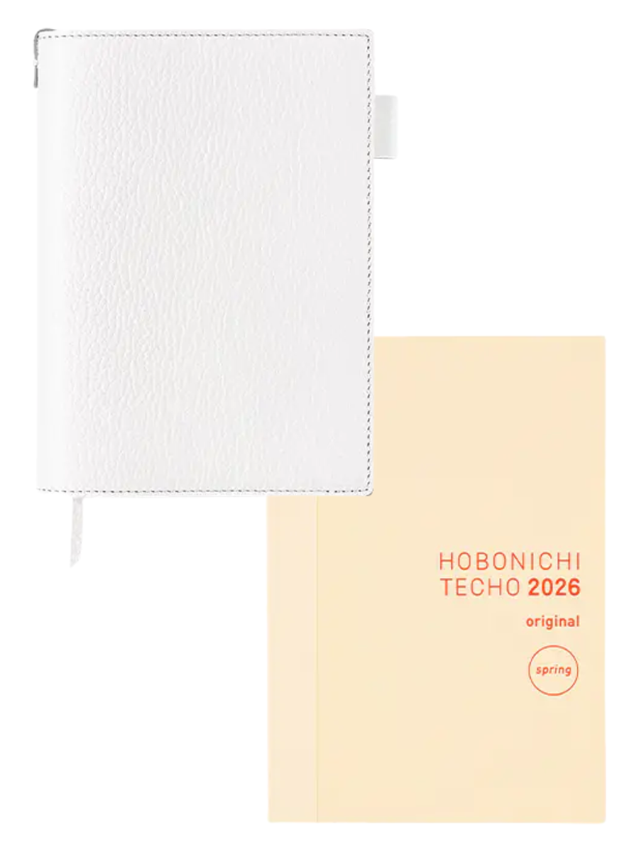 Hobonichi Techo 2026 A6 Original Planner Cover ARTS&SCIENCE Matte Shrink Leather White
