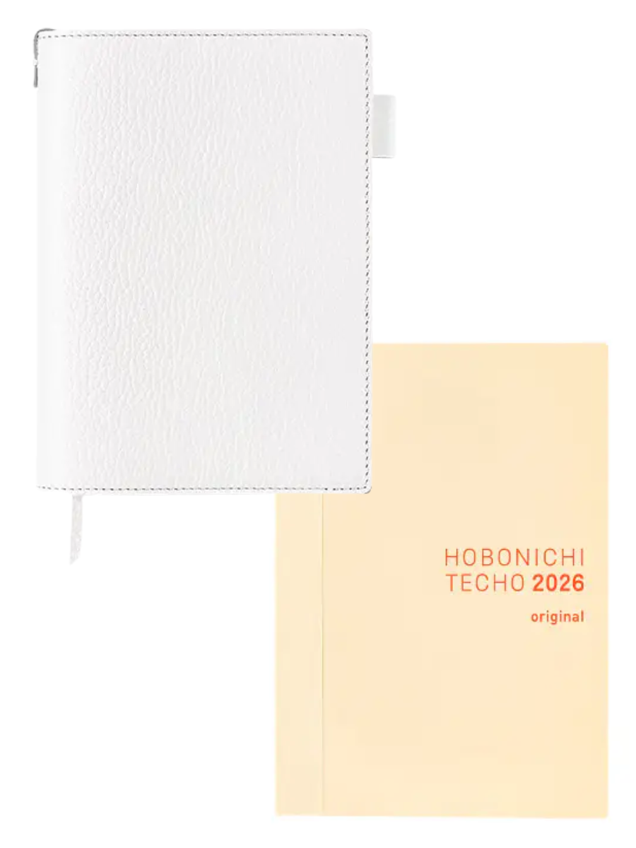 Hobonichi Techo 2026 A6 Original Planner Cover ARTS&SCIENCE Matte Shrink Leather White