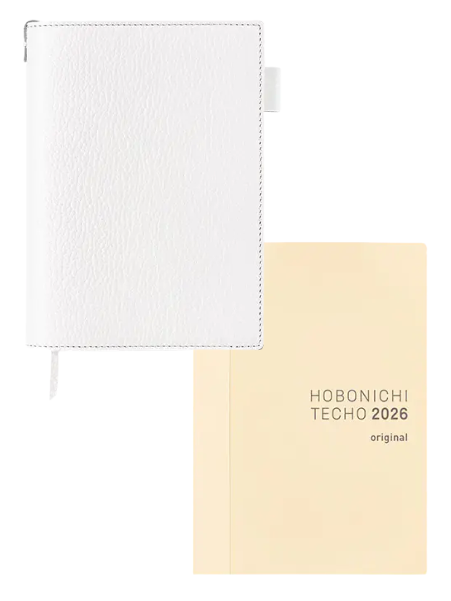 Hobonichi Techo 2026 A6 Original Planner Cover ARTS&SCIENCE Matte Shrink Leather White