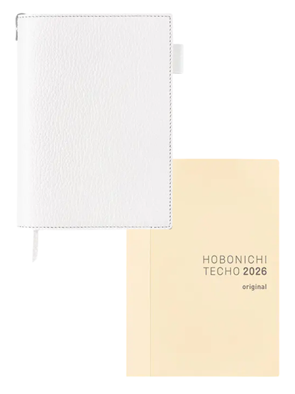 Hobonichi Techo 2026 A6 Original Planner Cover ARTS&SCIENCE Matte Shrink Leather White
