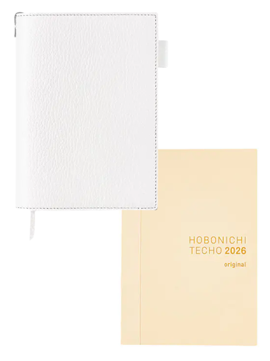 Hobonichi Techo 2026 A6 Original Planner Cover ARTS&SCIENCE Matte Shrink Leather White