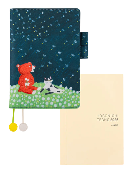 Hobonichi Techo 2026 Cousin A5 Cover – Keiko Shibata “Dandelion Field Breeze”