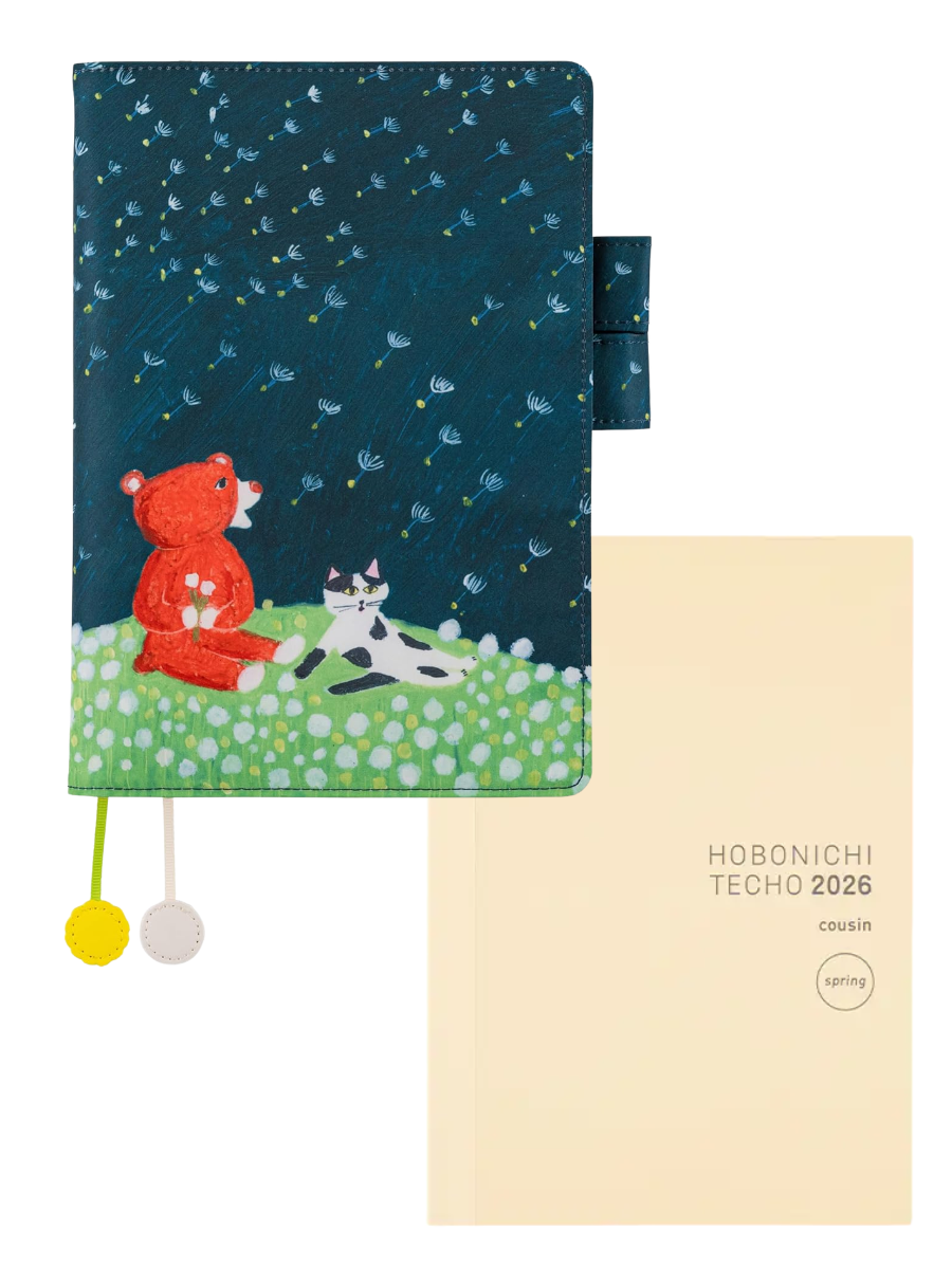 Hobonichi Techo 2026 Cousin A5 Cover – Keiko Shibata “Dandelion Field Breeze”