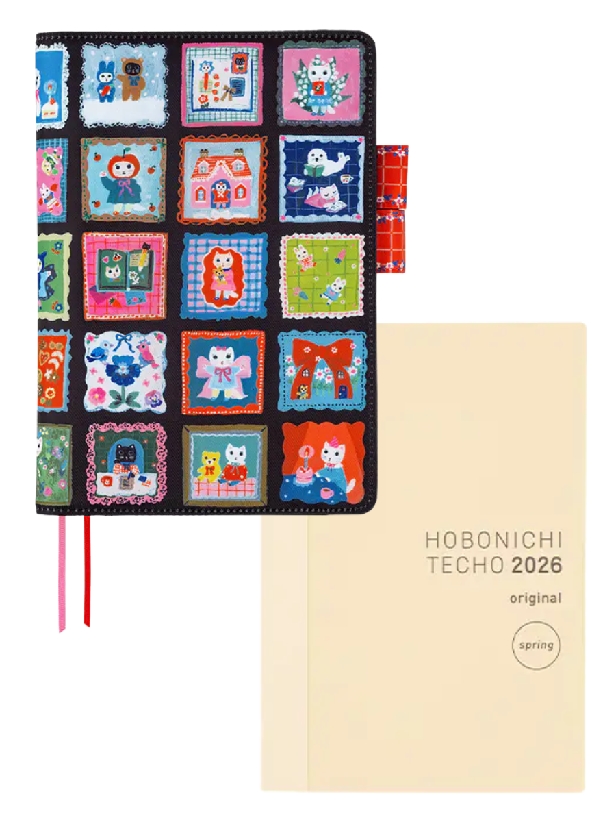 Hobonichi Techo 2026 Yumi Kitagishi A5 Cousin White Cat's Daily Life Cover