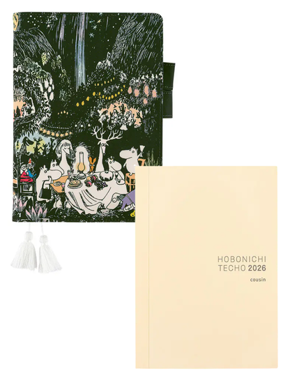 Hobonichi Techo 2026 Moomin Series "A Big Party Night" A5 Planner + Cover