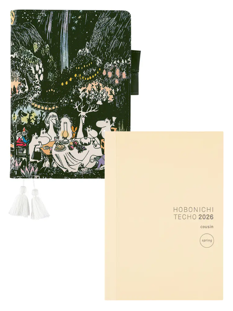 Hobonichi Techo 2026 Moomin Series "A Big Party Night" A5 Planner + Cover