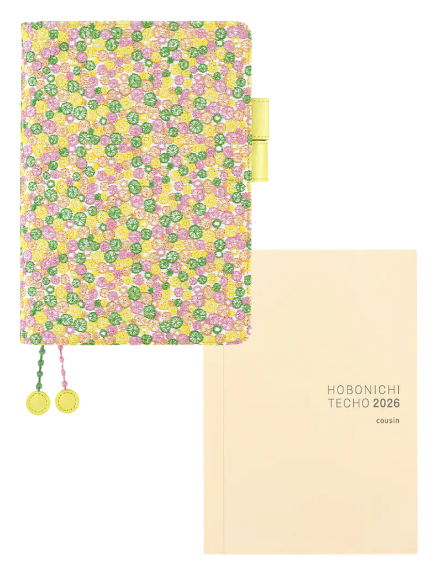 Hobonichi Techo Cousin mina perhonen Skyful Yellow Planner Cover