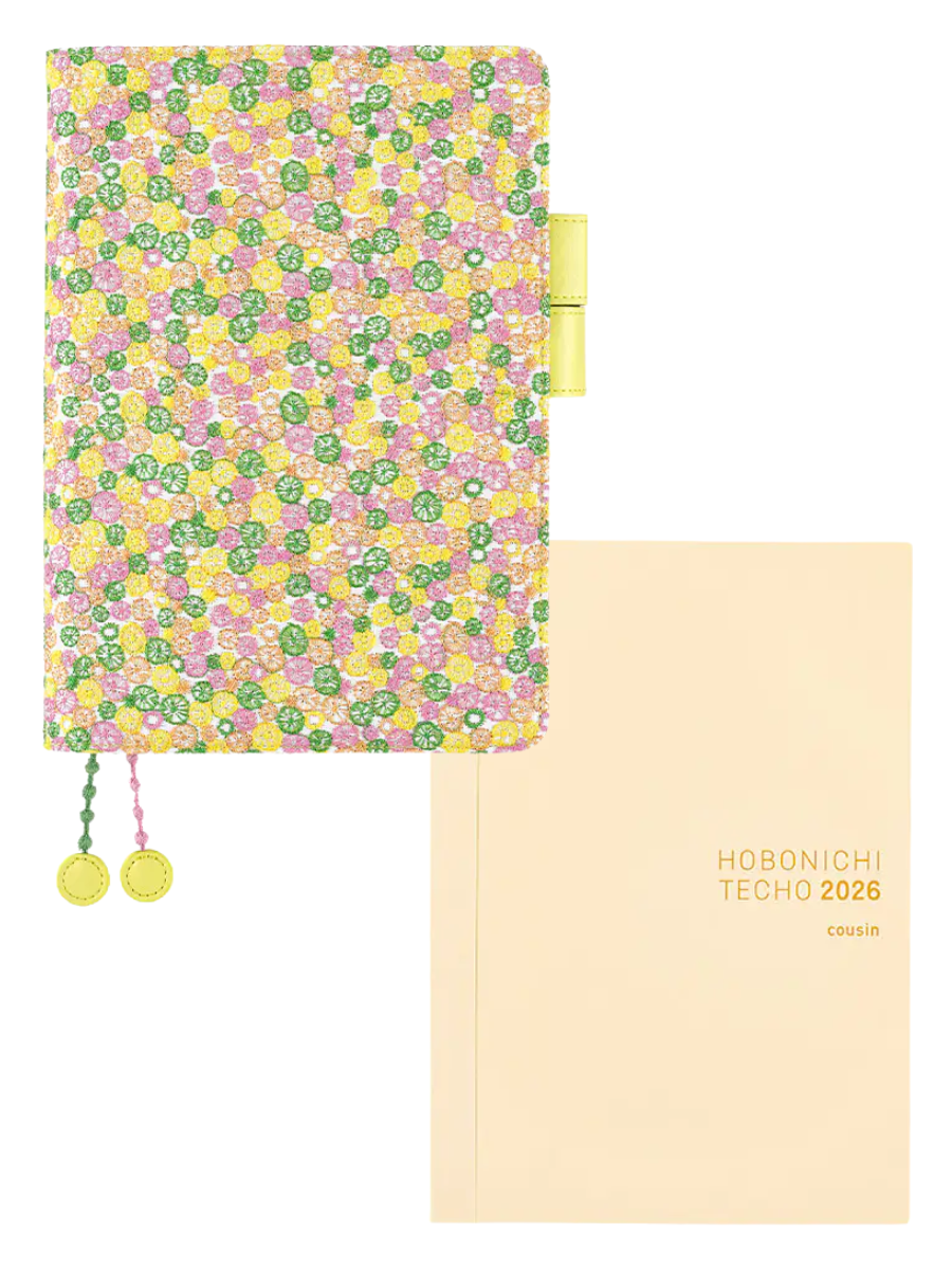 Hobonichi Techo Cousin mina perhonen Skyful Yellow Planner Cover