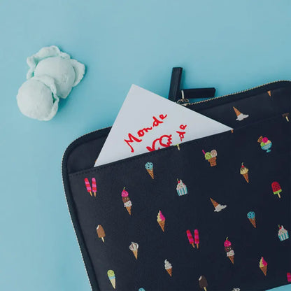Hobonichi Techo 2026 Tie & Chief Happy Ice Cream Drawer Pouch