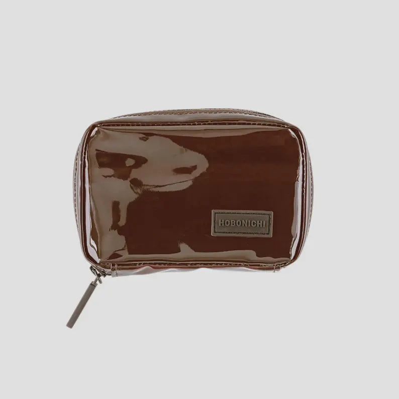 Hobonichi Techo 2026 Transparent Brown Drawer Pouch Pocket