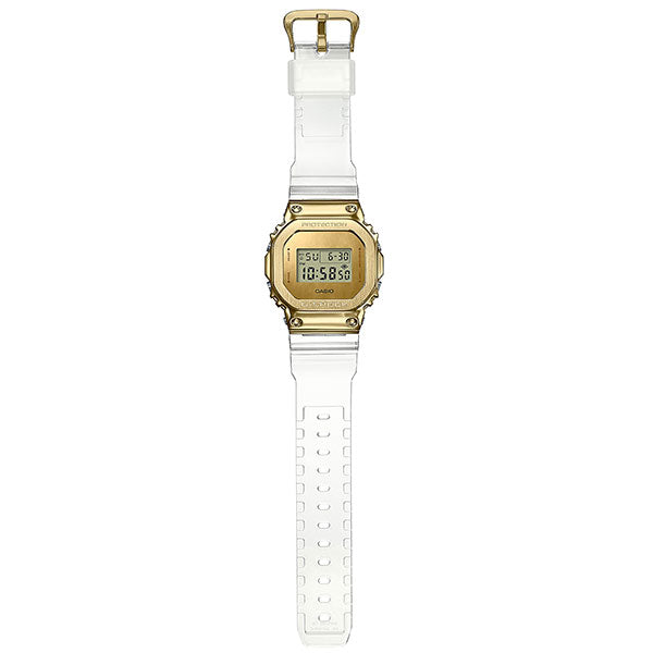 G-SHOCK GM-5600SG-9JF Metal Covered Line Gold Tone Shock Resistant Digital Watch