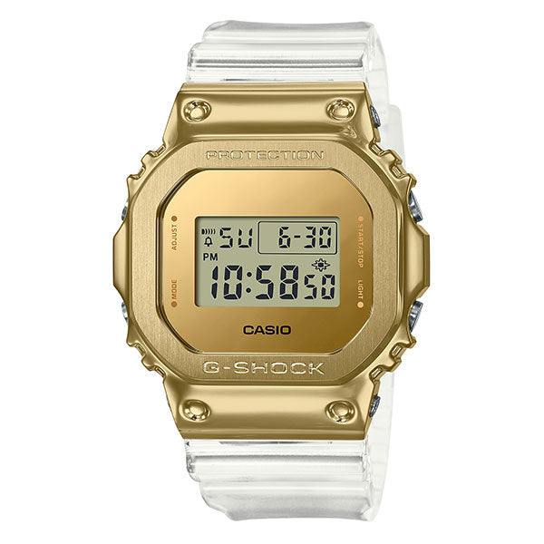 G-SHOCK GM-5600SG-9JF Metal Covered Line Gold Tone Shock Resistant Digital Watch