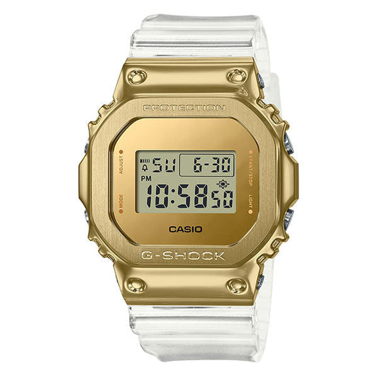 G-SHOCK GM-5600SG-9JF Metal Covered Line Gold Tone Shock Resistant Digital Watch
