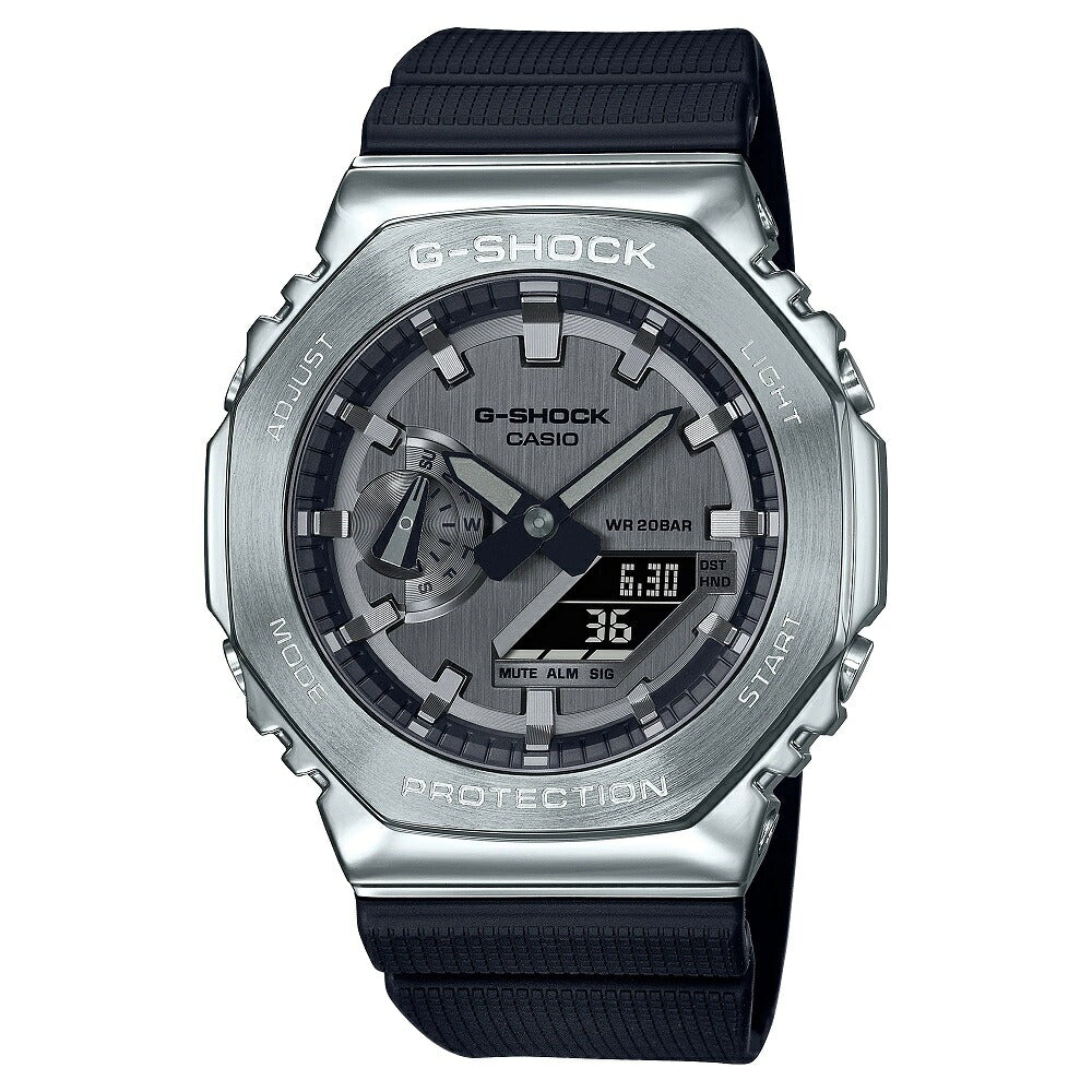 CASIO G-SHOCK GM-2100-1AJF Digital Analog Metal Bezel Resin Band LED Light Watch