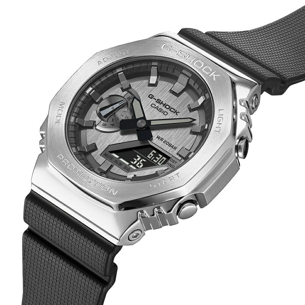 CASIO G-SHOCK GM-2100-1AJF Digital Analog Metal Bezel Resin Band LED Light Watch