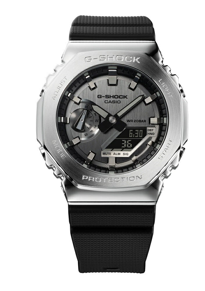 CASIO G-SHOCK GM-2100-1AJF Digital Analog Metal Bezel Resin Band LED Light Watch