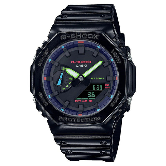 Casio G-Shock GA-2100RGB-1AJF Analog-Digital Watch Black Rainbow