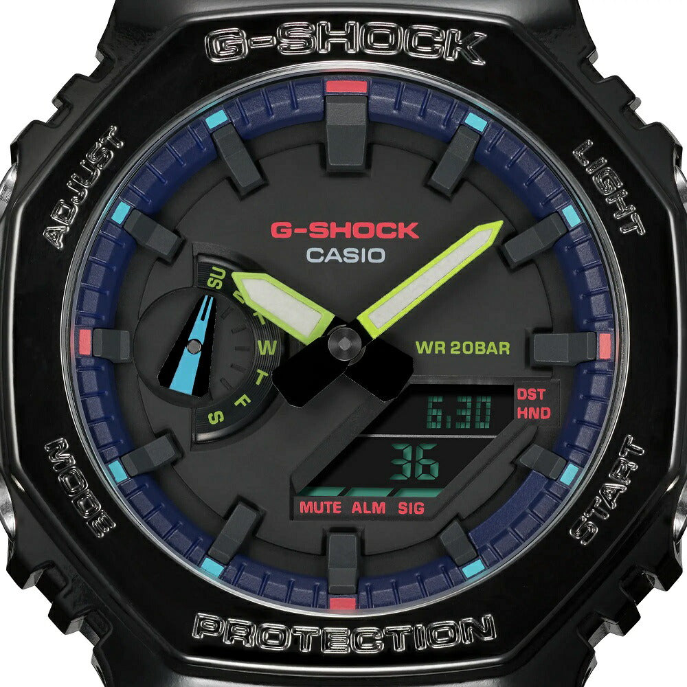 Casio G-Shock GA-2100RGB-1AJF Analog-Digital Watch Black Rainbow