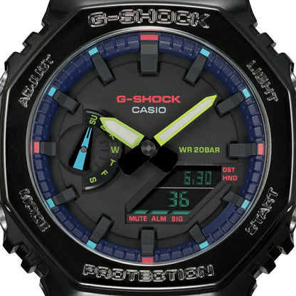 Casio G-Shock GA-2100RGB-1AJF Analog-Digital Watch Black Rainbow