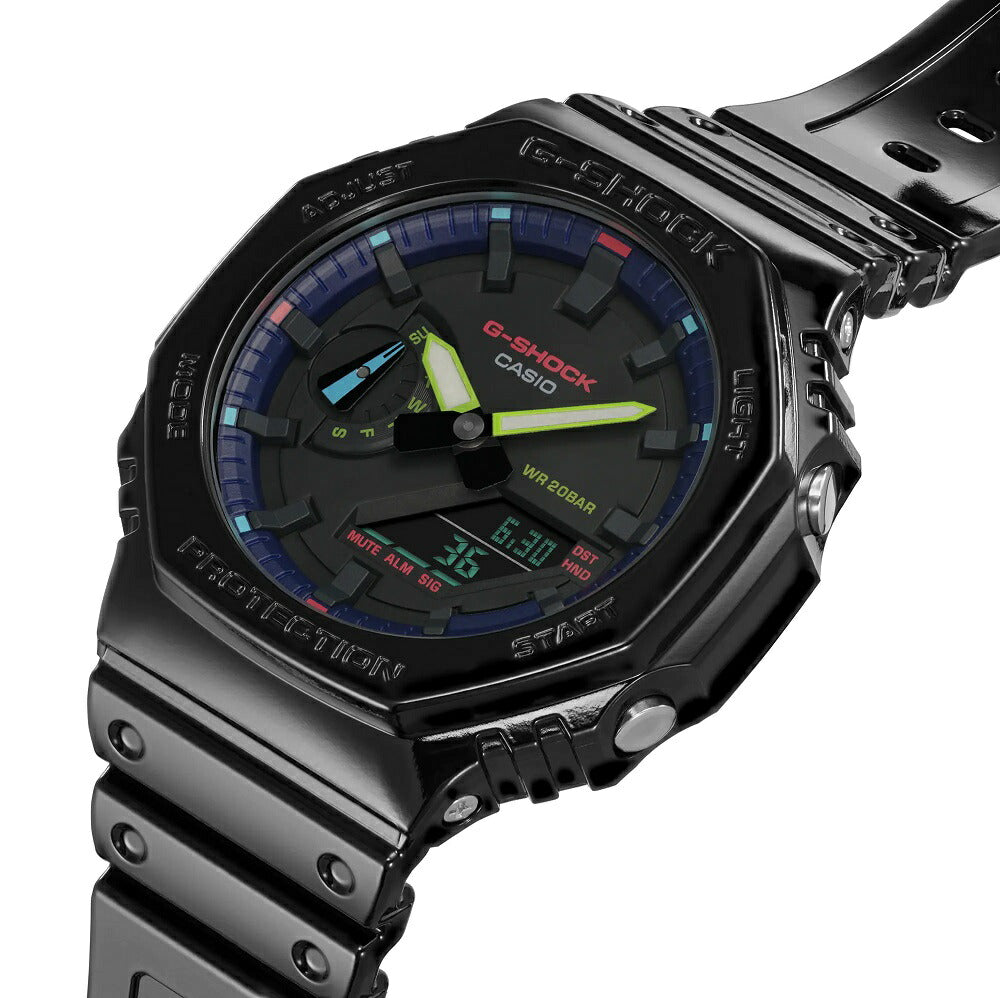 Casio G-Shock GA-2100RGB-1AJF Analog-Digital Watch Black Rainbow