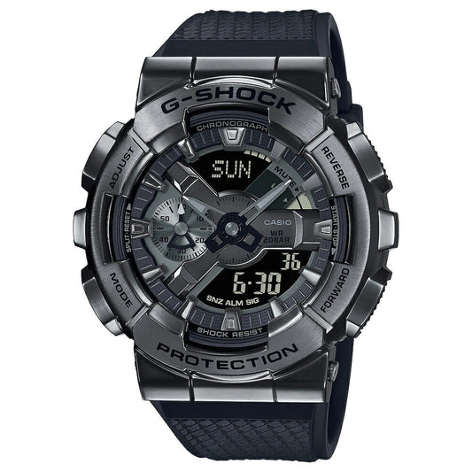 CASIO G-SHOCK GM-110BB-1AJF Black IP Metal Bezel LED Light Digital Analog Watch