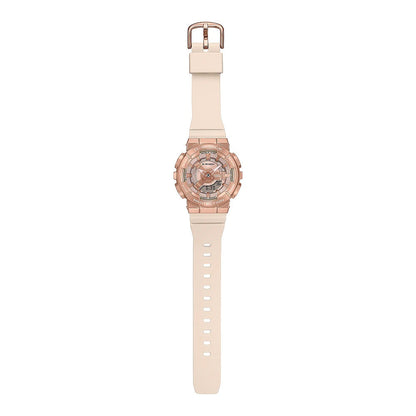 CASIO G-SHOCK GM-S110PG-4AJF Pink Gold Metal LED World Time Digital Analog Watch