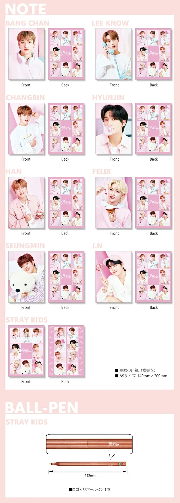 Stray Kids Stationery Set 3-Piece