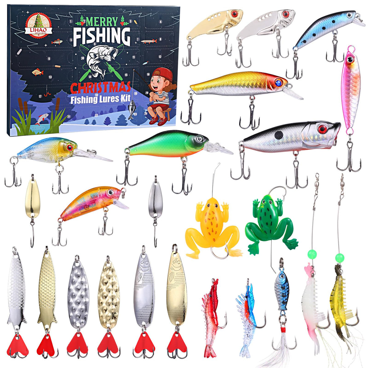 LIHAO 2025 Fishing Lure Advent Calendar