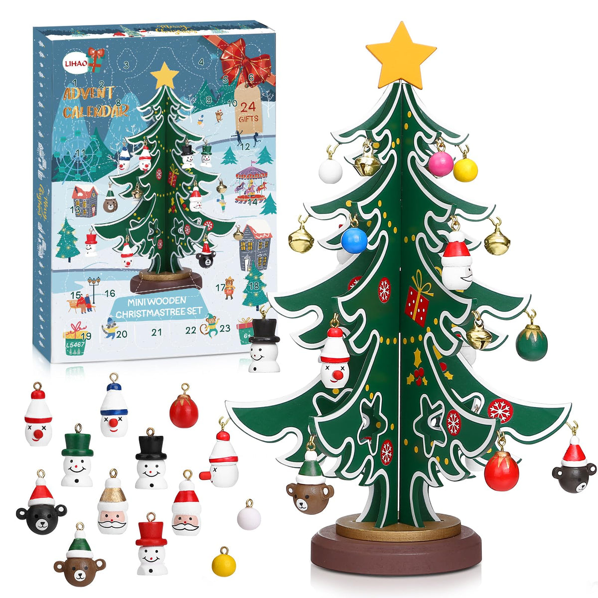 LIHAO 2025 Christmas Tree Advent Calendar