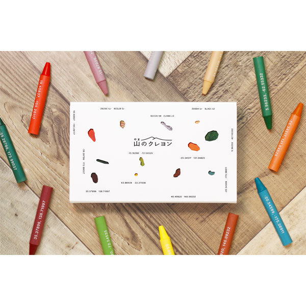 Hobonichi Techo 2026 Mountain or Sea Crayons 12 Colors Natural Wax Set