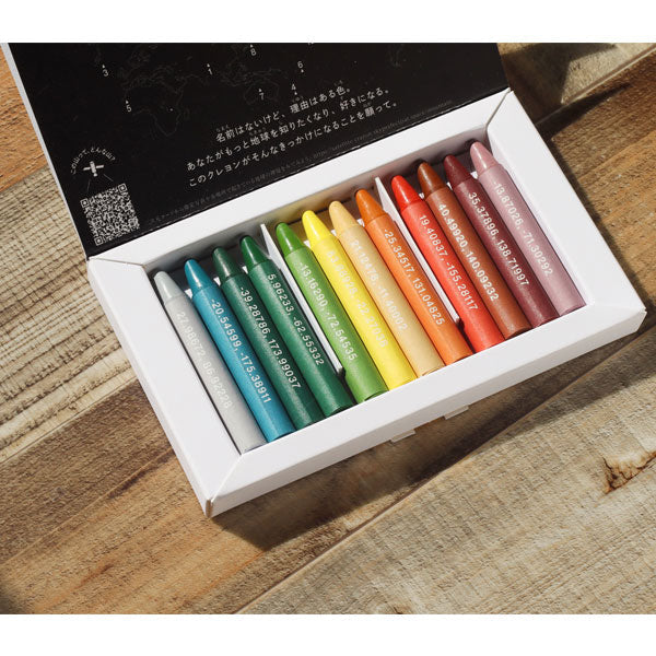 Hobonichi Techo 2026 Mountain or Sea Crayons 12 Colors Natural Wax Set