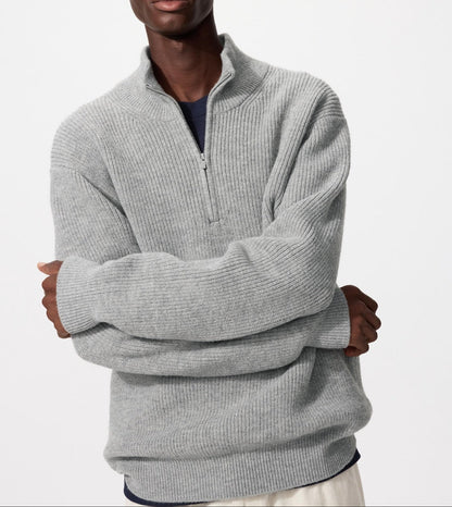 Uniqlo Souffle Yarn Half-Zip Sweater