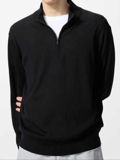 Men’s 100% Merino Wool Half-Zip Sweater--【PRE-ORDER】