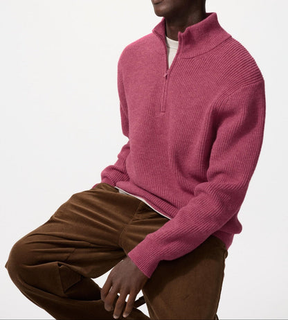 Uniqlo Souffle Yarn Half-Zip Sweater