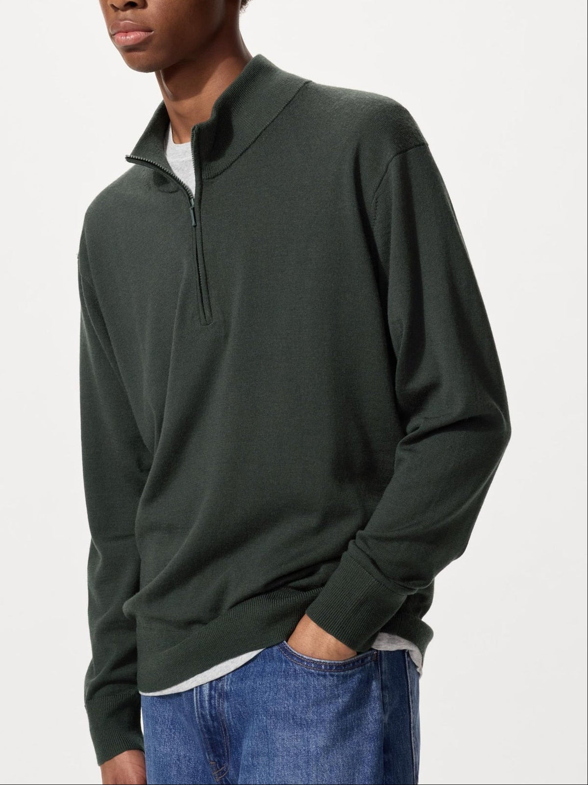 Men’s 100% Merino Wool Half-Zip Sweater--【PRE-ORDER】