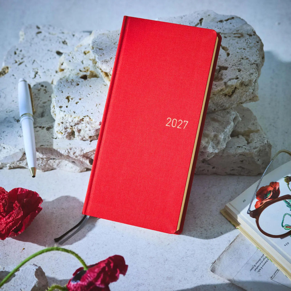 Hobonichi Techo 2027 Weeks MEGA Poppy Red Planner