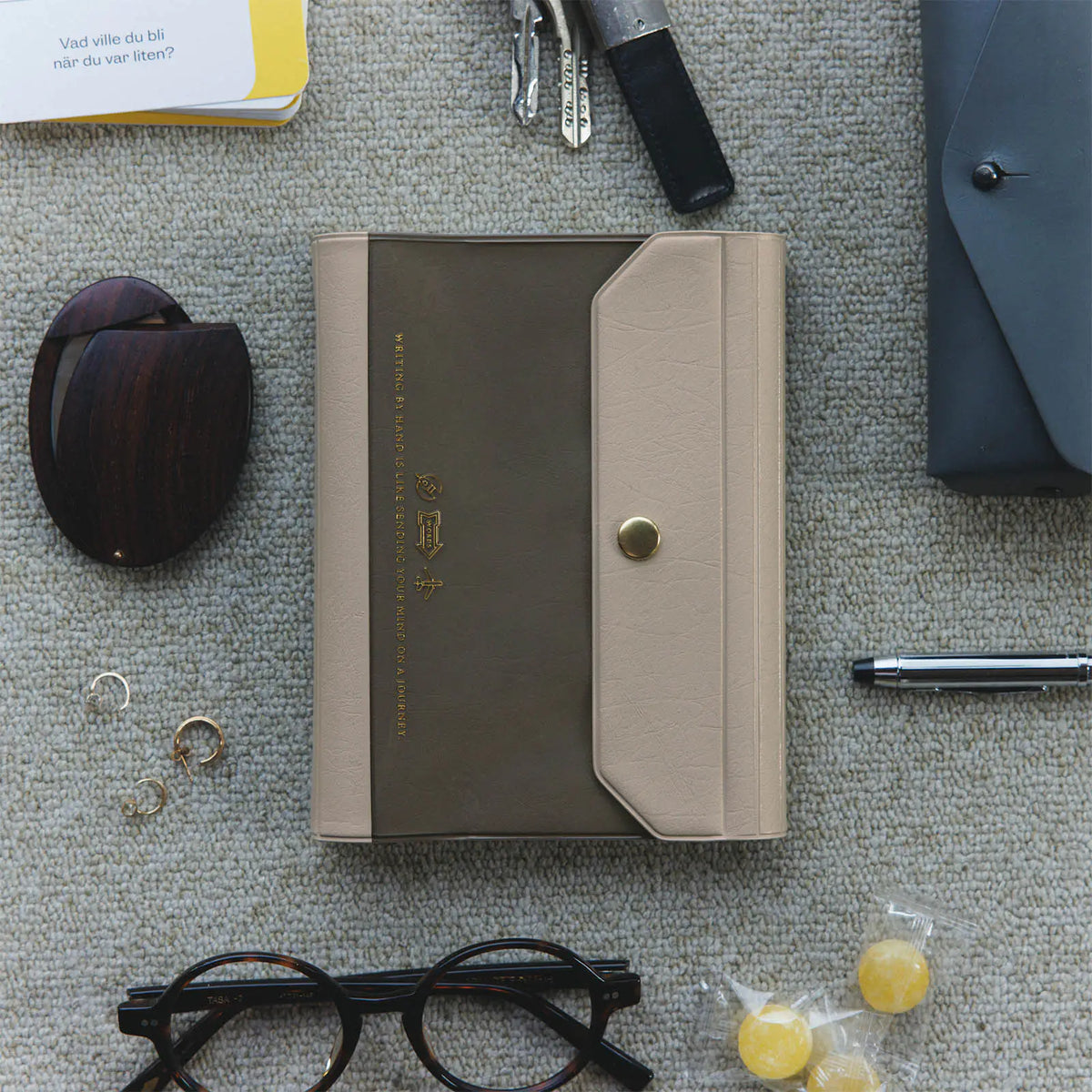 Hobonichi Techo 2027 Aileron Gray Cover Original Size A6 PVC Planner Cover with Snap Closure