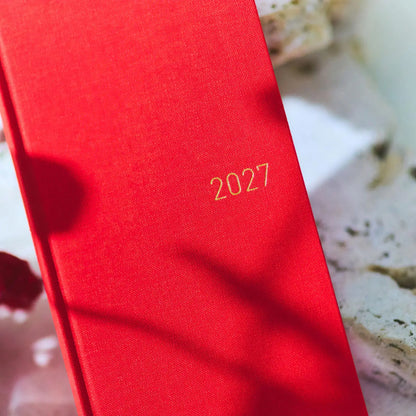 Hobonichi Techo 2027 Weeks MEGA Poppy Red Planner