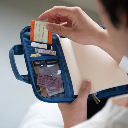 Hobonichi Techo 2027 POTR Stride Peacock Blue A6 Planner Cover with Shoulder Strap