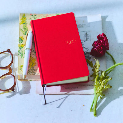 Hobonichi Techo 2027 Weeks MEGA Poppy Red Planner