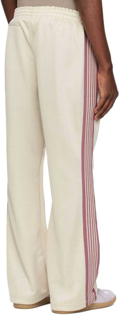 NEEDLES Light Beige Side Stripe Detail Track Pants